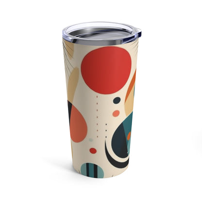 Abstract Elegance: Midcentury Modern Tumbler with Modern Abstract Art and Vintage Fashion