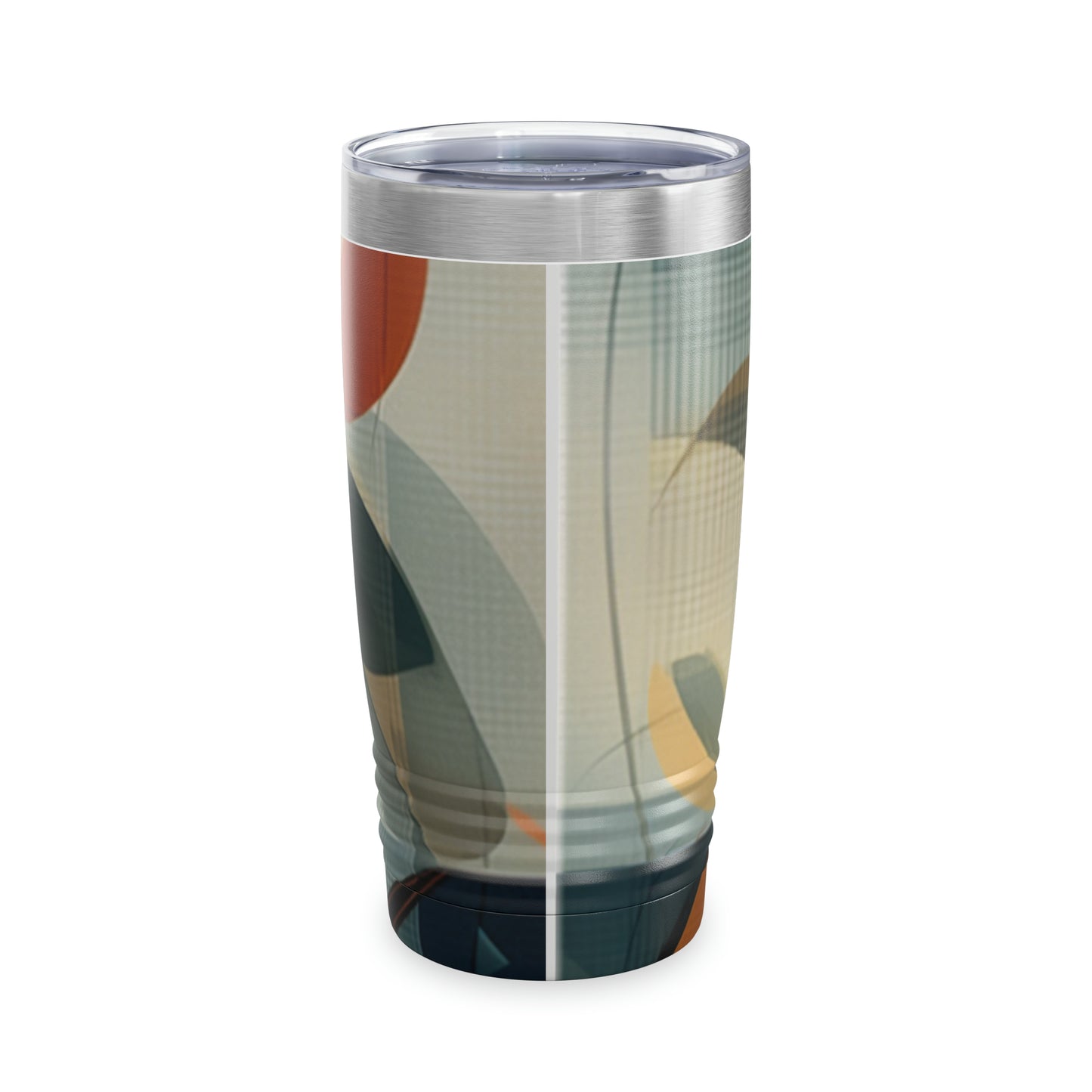 Botanical Chic: Flower Drawings and Minimalist Ringneck Tumbler Design with Midcentury Flair