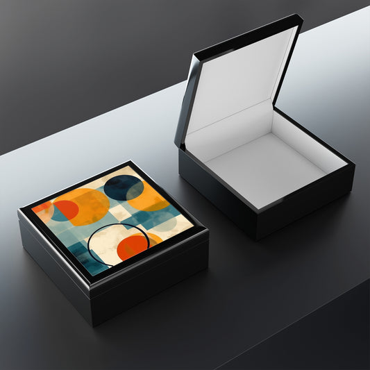 Geometric Gems: Jewelry Box Inspired by Abstract Geometric Art