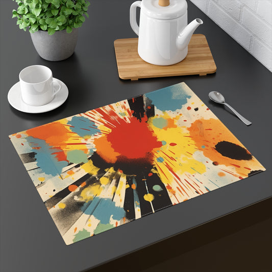 Colorful Geometry: Placemat with Abstract Artistry