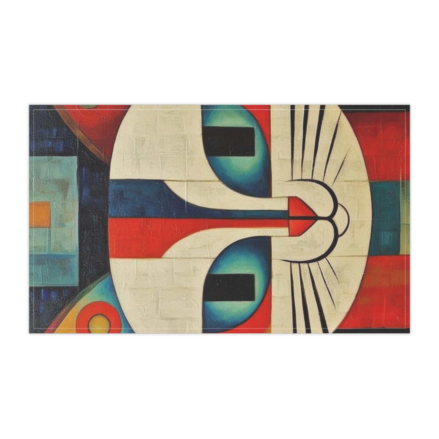Artistic Vintage Vibes: Picasso-Inspired Midcentury Modern Kitchen Towel for Retro Fashion
