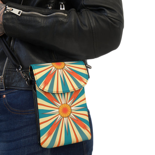 Retro Glamour Redefined: Starburst Candy Colored Cell Phone Wallet with a Vintage Twist