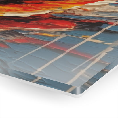 Poppy Symphony: Acrylic Prints with Abstract Floral Artwork