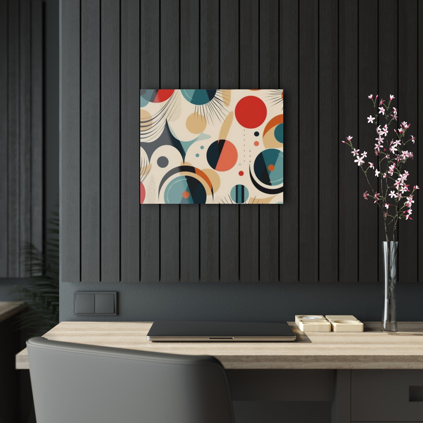 Abstract Elegance: Midcentury Modern Acrylic Prints with Modern Abstract Art and Vintage Fashion