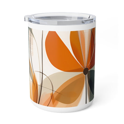 Minimalist Home Decor Essential: Flower Insulated Coffee Mug in Vintage Fashion