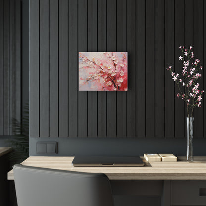 Abstract Cherry Blossom Acrylic Prints: Captivating Brushstrokes