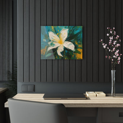 Floral Symphony: Acrylic Prints featuring an Abstract Oil Painting of Jasmine
