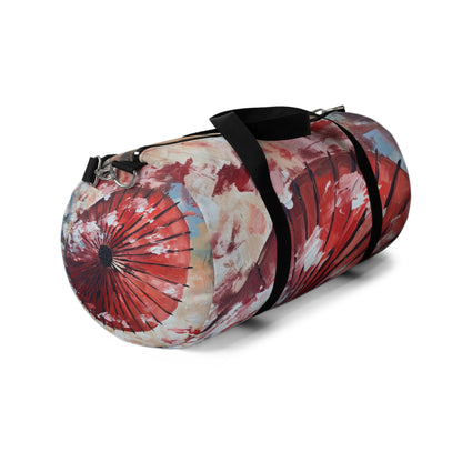Abstract Japanese Umbrella Painting Duffel Bag: Unleashing Artistic Beauty