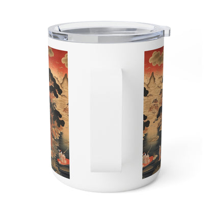 Tsuzure-Nishiki Inspired: Japanese Tapestry Insulated Coffee Mug