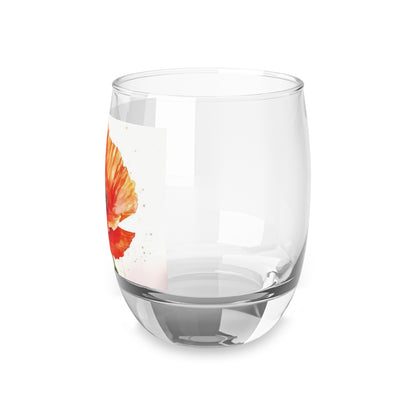 Watercolor Poppy Garden Whiskey Glass: Unleash the Beauty of Nature
