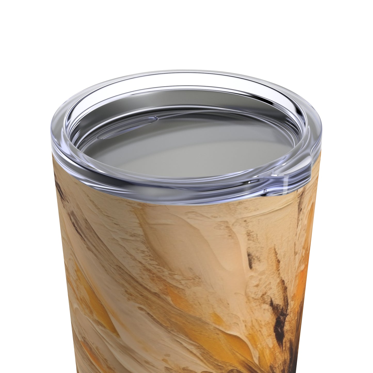 Abstract Tan Hua Painting on Tumbler: A Fusion of Art and Nature