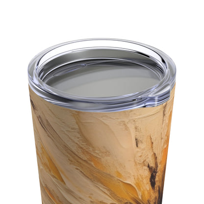 Abstract Tan Hua Painting on Tumbler: A Fusion of Art and Nature