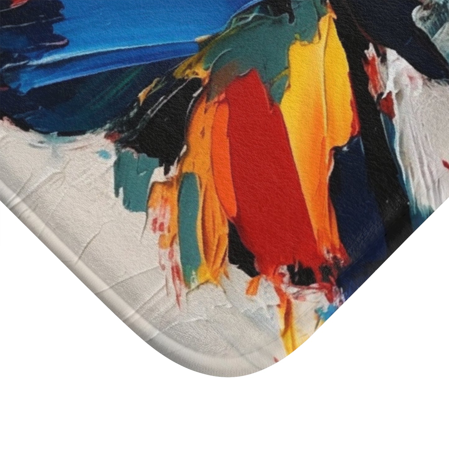 Abstract Bathmat for Art Lovers: Butterfly-Inspired Delight
