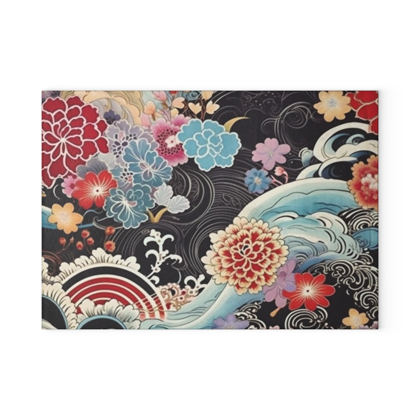Authentic Japanese Kimono Glass Cutting Board: Embrace Tradition