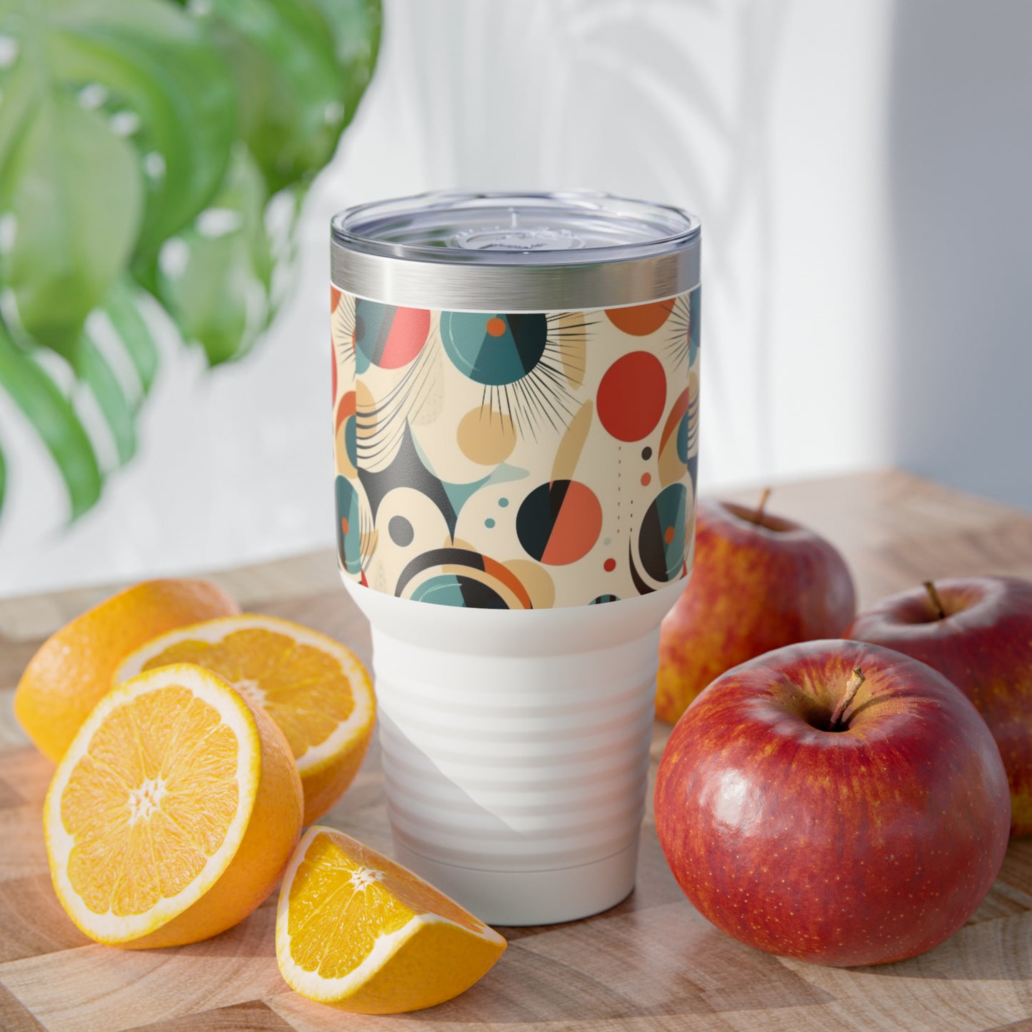 Retro Chic: Atomic Age-Inspired Ringneck Tumbler with Midcentury Modern Design and 1960s Fashion