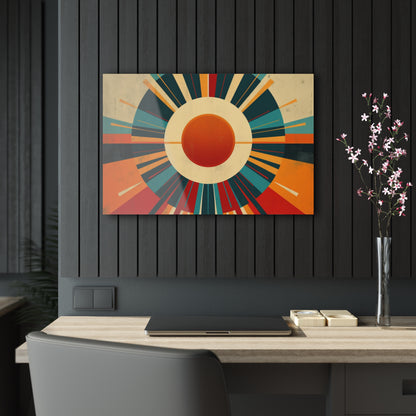 Minimalist Sunshine: Midcentury Modern Sun Acrylic Prints