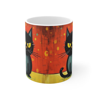 Cat-Tastic Blend: Best Ceramic Mug for Atomic Age and Midcentury Homes