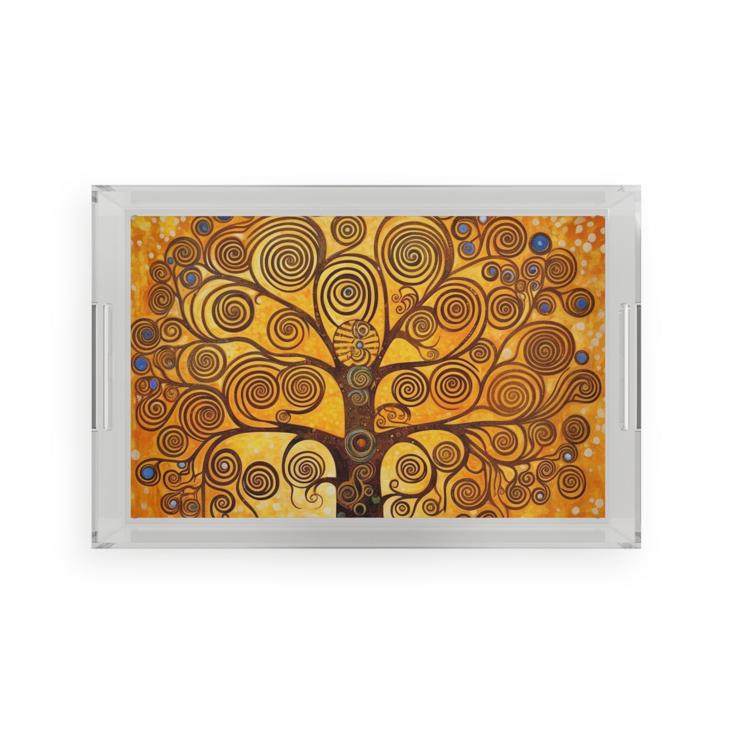 The Tree of Life Acrylic Serving Tray: A Modern Art Tribute to Gustav Klimt