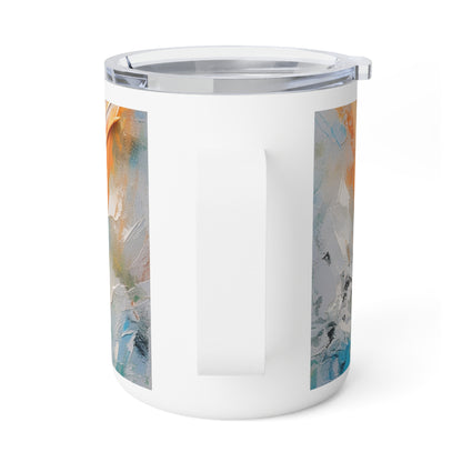 Insulated Coffee Mug with Vibrant Orange Tulip: Embrace the Beauty of Nature