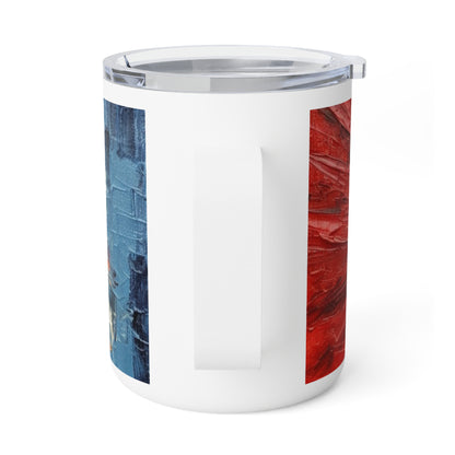 Japanese Umbrella Drawing Whimsy: Immerse Yourself in our Insulated Coffee Mug