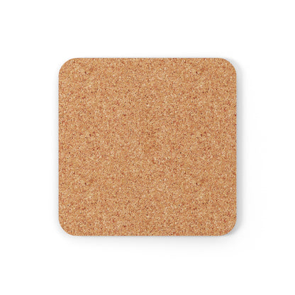 Cosmic Fusion: Abstract Corkwood Coaster Set