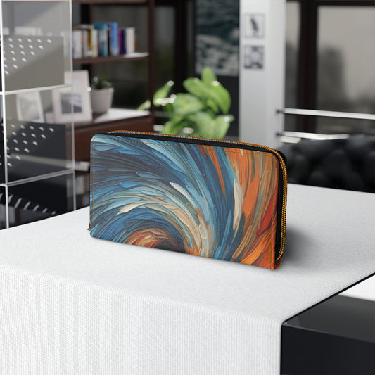Midcentury Modern Abstract Art Zipper Wallet