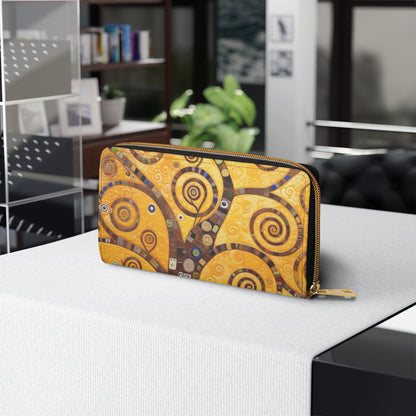 Gustav Klimt Tree of Life Zipper Wallet: Embrace Symbolism and Elegance