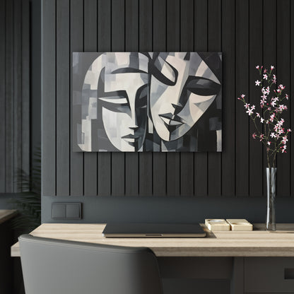 Abstract Oil Paint Acrylic Prints: Cubist Artistry in a Portable Masterpiece