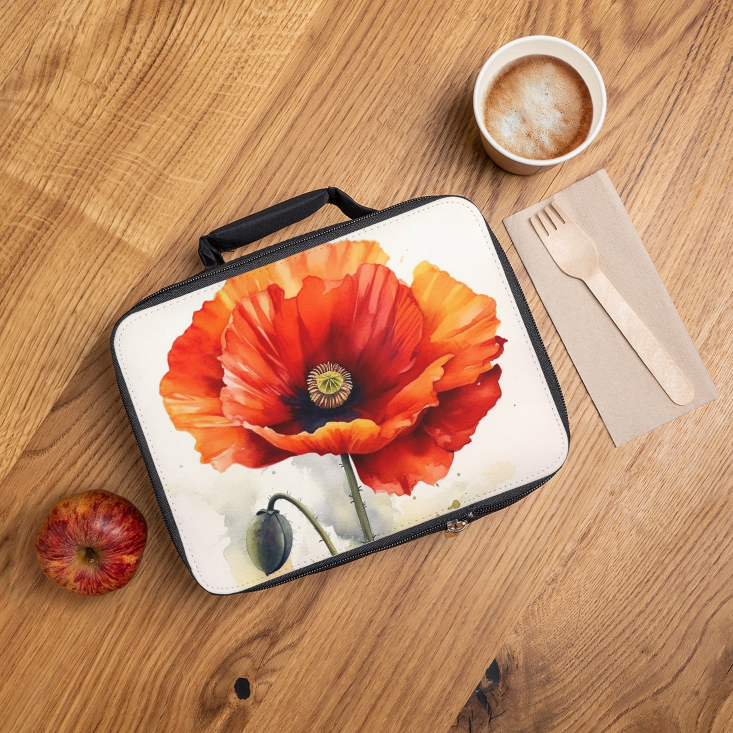 Stunning Poppy Flower Watercolor Lunch Bag: A Blossoming Experience