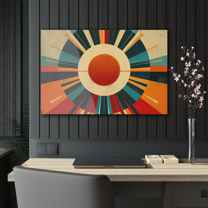 Minimalist Sunshine: Midcentury Modern Sun Acrylic Prints