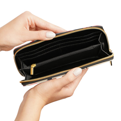 Cherry Blossom Bliss: Zipper Wallet Embracing the Beauty of Floral Art and Drawings