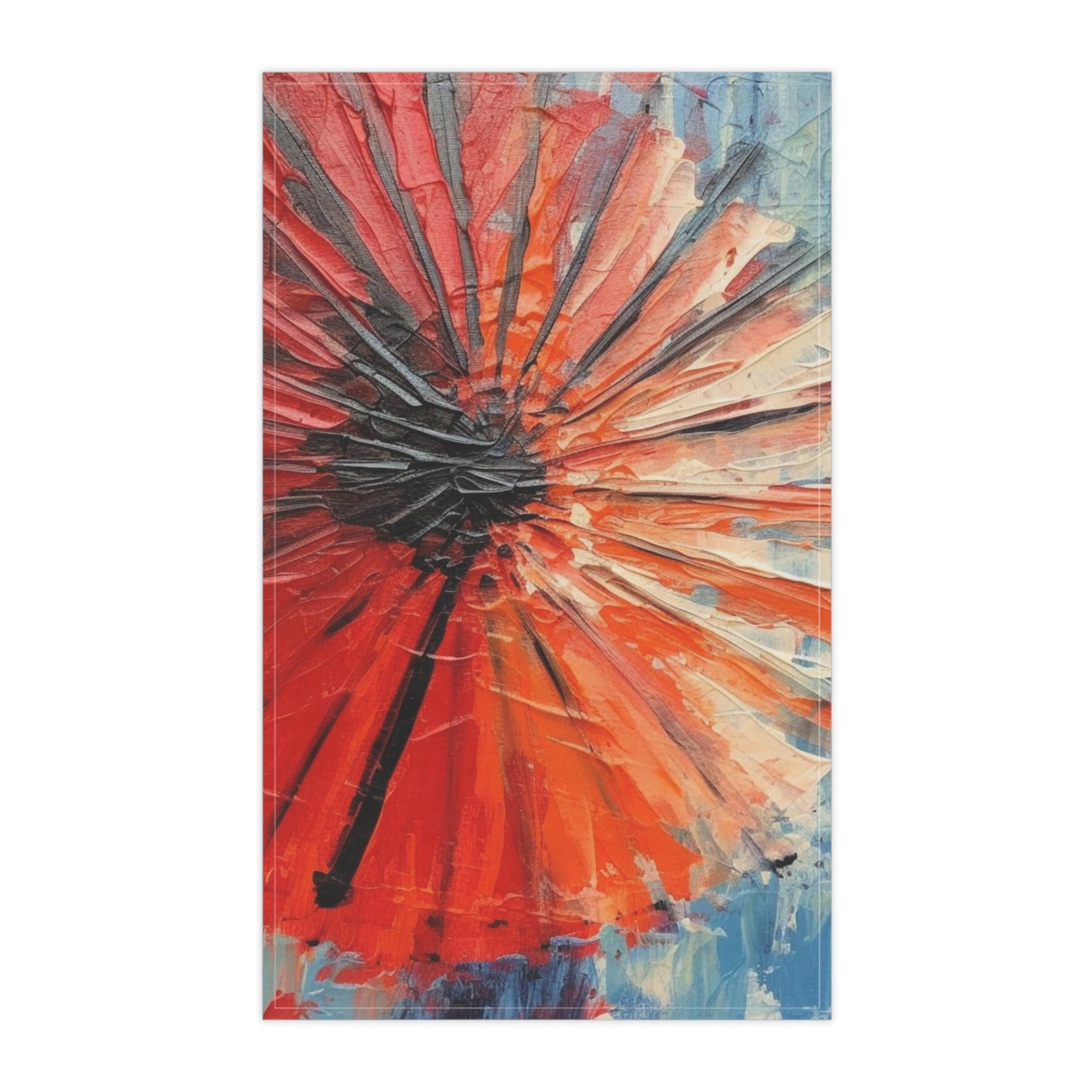 Umbrella Painting Kitchen Towel: Channel Your Inner Artist with Abstract Oil Paint