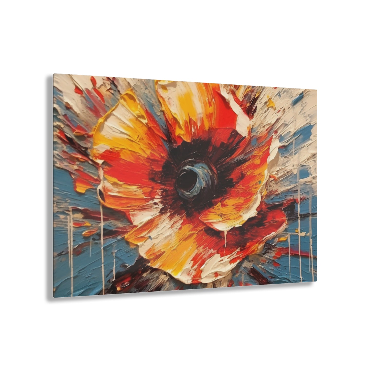 Poppy Symphony: Acrylic Prints with Abstract Floral Artwork