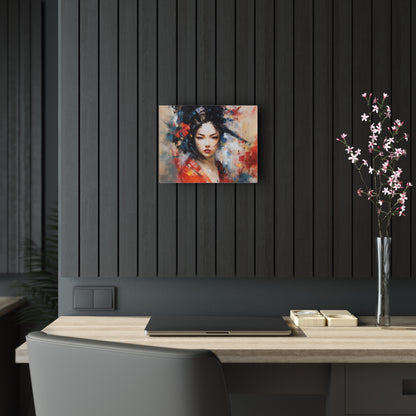 Abstract Geisha Art Acrylic Prints: Captivating Brushstrokes in a Japanese Aesthetic