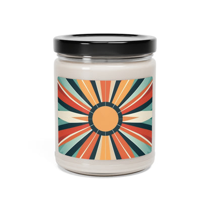 Chic Starburst Simplicity: Minimalist Home Decor Soy Candle in Candy Colors
