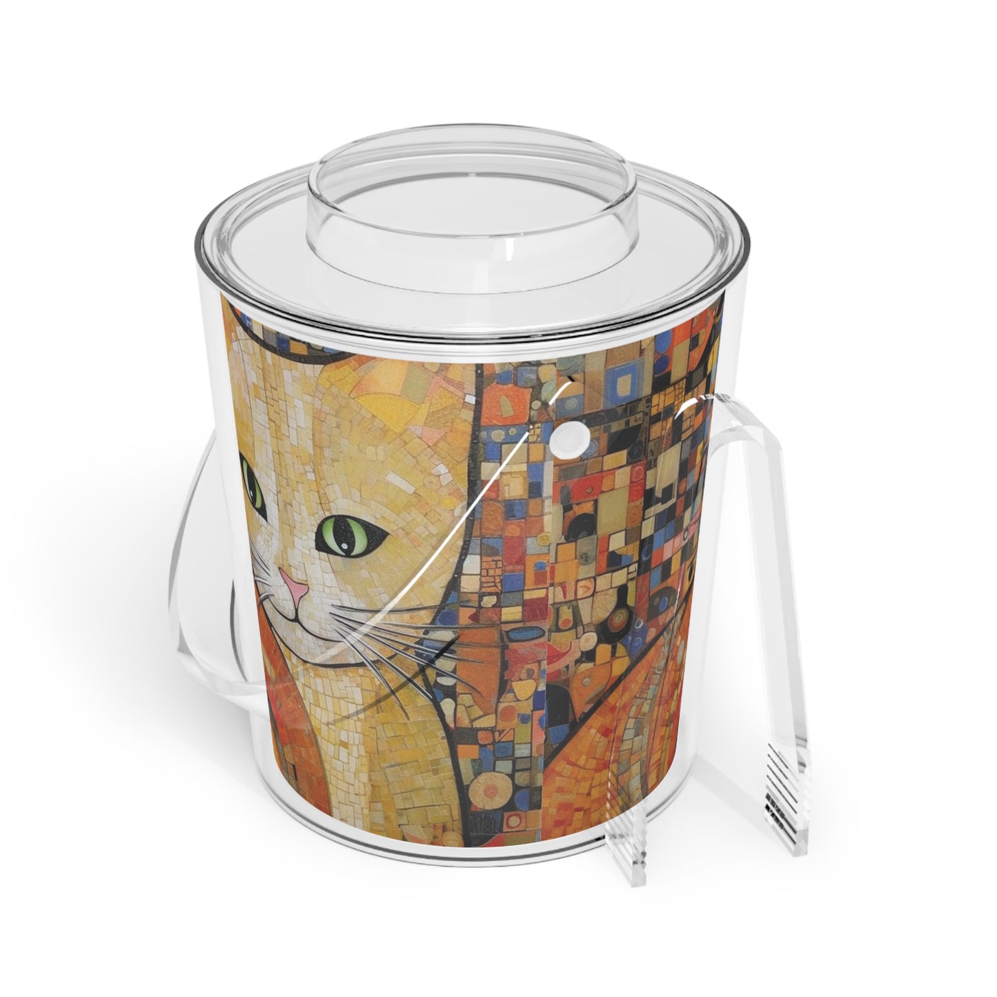 Timeless Beauty: Vienna Secession-Inspired Ice Bucket with Tongs