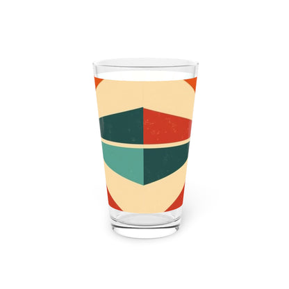 Vintage Fashion Vibes: Starburst Candy Colored Midcentury Modern Pint Glass