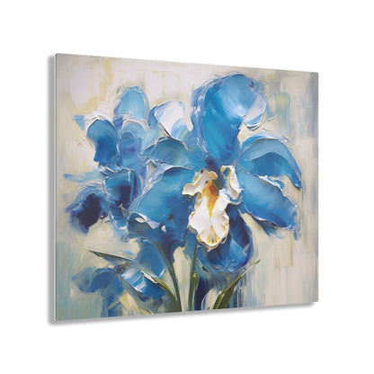 Embrace Artistic Expression with Blue Orchid Abstract Painting Acrylic Prints