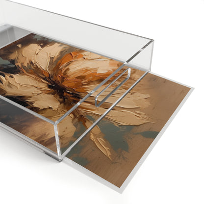 Artistic Fusion: Acrylic Serving Tray Infused with Tan Hua-Inspired Abstract Art