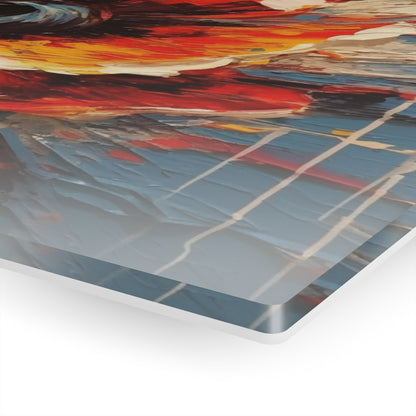 Poppy Symphony: Acrylic Prints with Abstract Floral Artwork