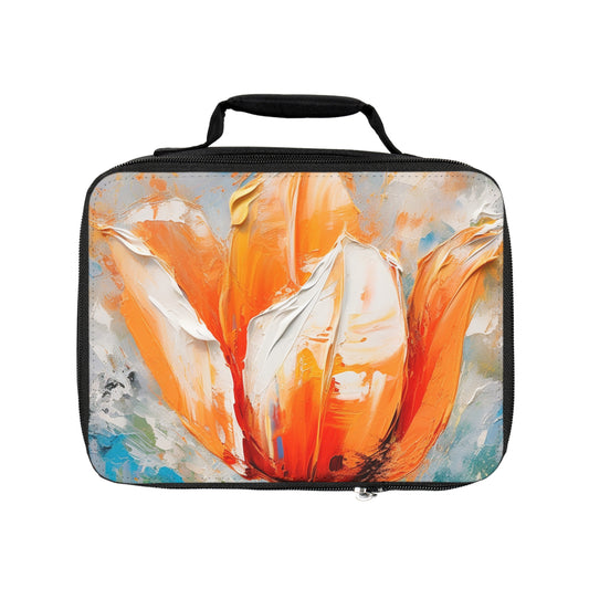 Lunch Bag with Vibrant Orange Tulip: Embrace the Beauty of Nature