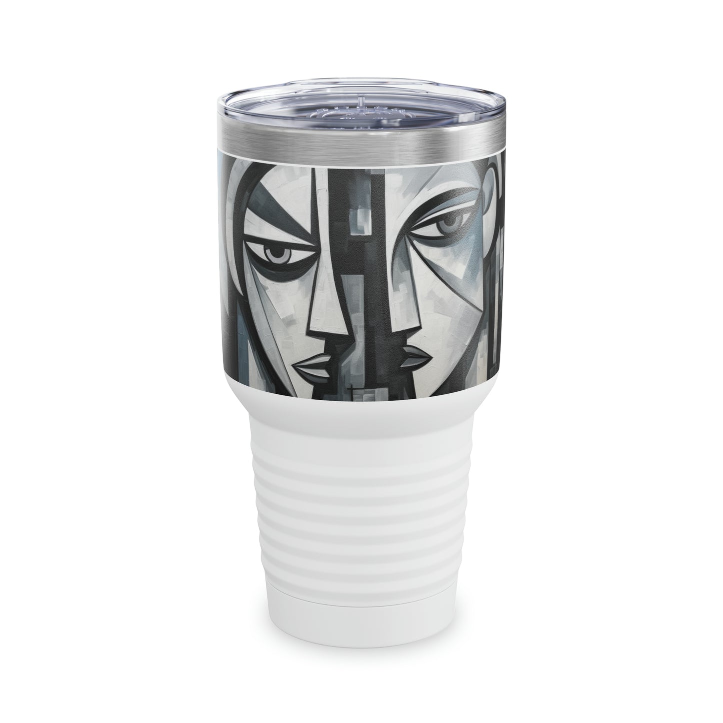 Captivating Cubism: Cubist Paintings Ringneck Tumbler, A Canvas of Refreshing Drink and Abstract Beauty
