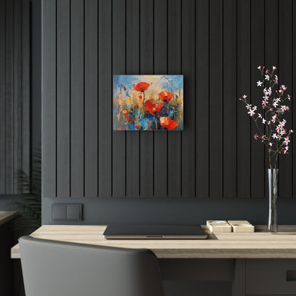 Acrylic Prints Paradise: Abstract Poppy Artwork and Flower Drawings