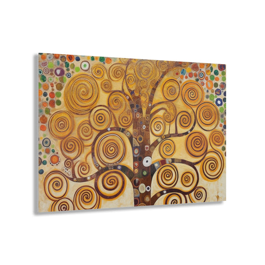 Captivating Artistry: The Tree of Life Acrylic Prints, Inspired by Gustav Klimt's Timeless Masterpiece