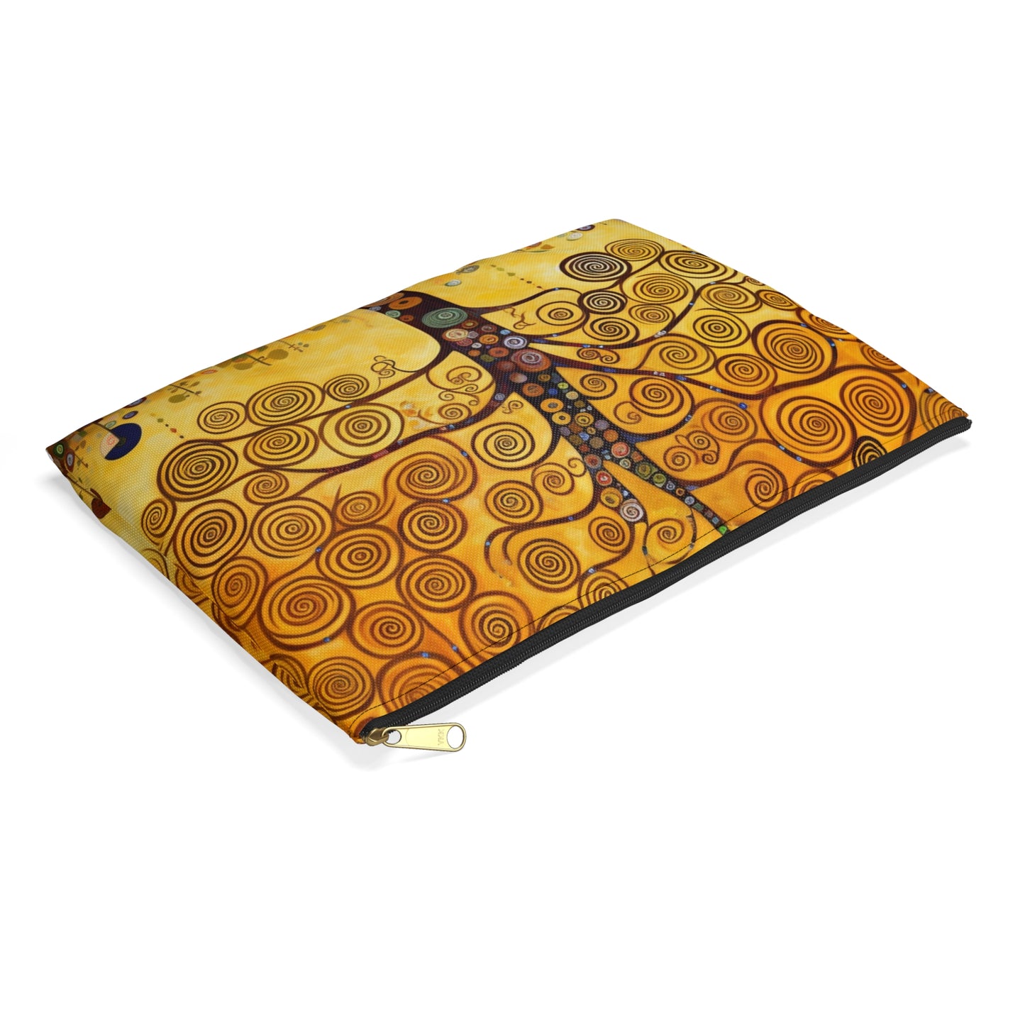 Symbolic Harmony: Gustav Klimt Tree of Life Accessory Pouch, Embrace Artistic Elegance