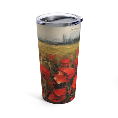 Abstract Poppy Fields: Tumbler for Artistic Inspiration