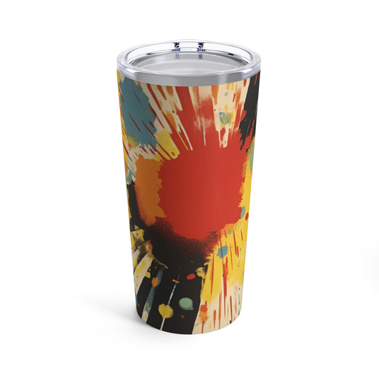 Dynamic Abstractions: Colorful Patchwork Tumbler