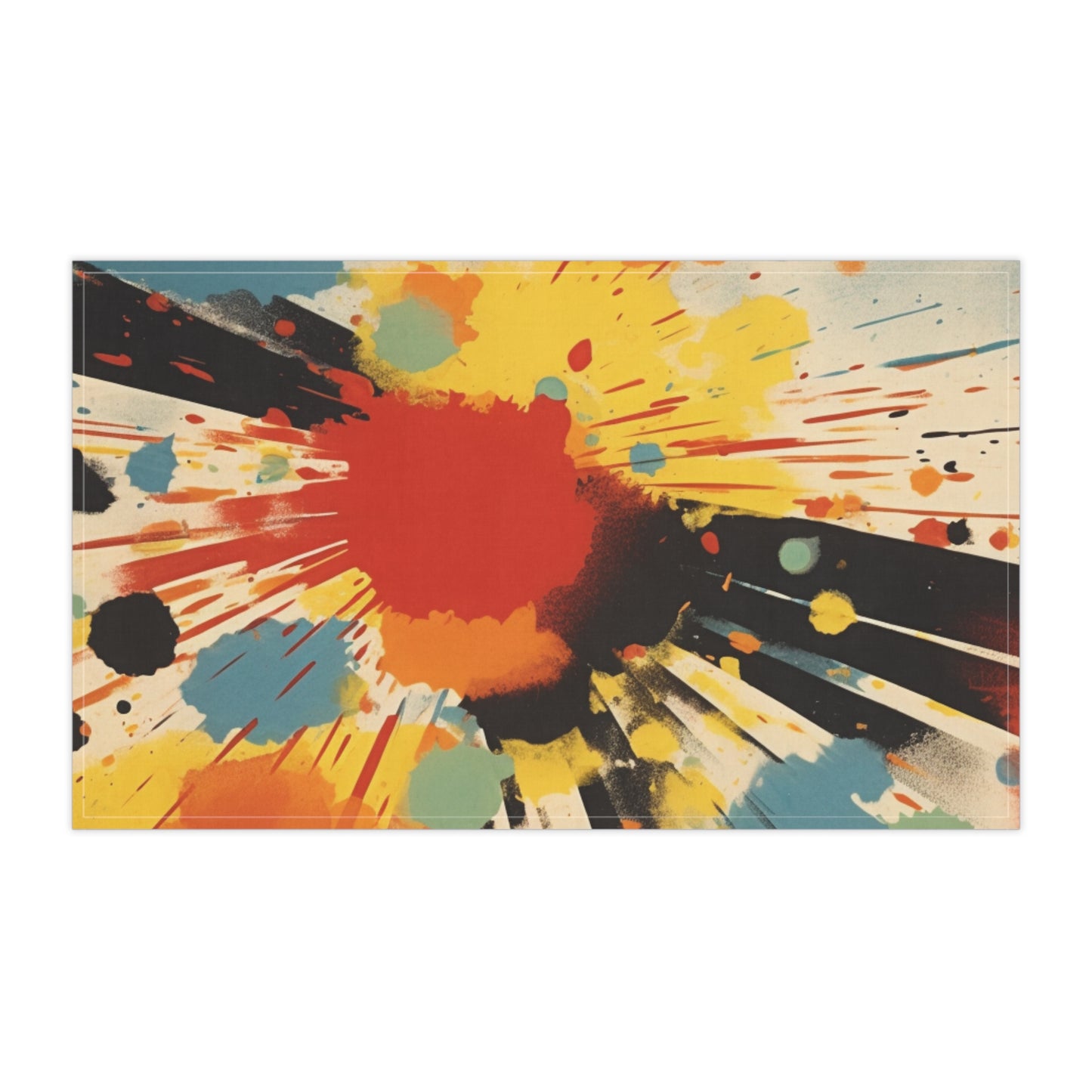 Abstract Harmony: Luminous Brushwork Kitchen Towel