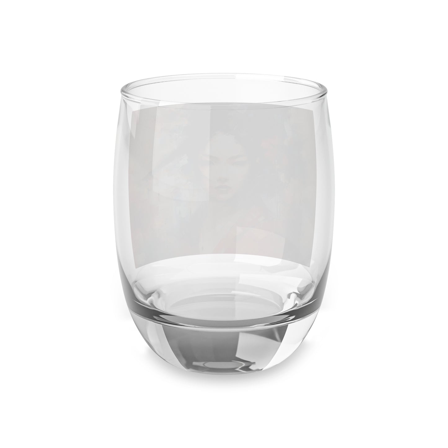 Abstract Geisha Art Whiskey Glass: Captivating Brushstrokes in a Japanese Aesthetic