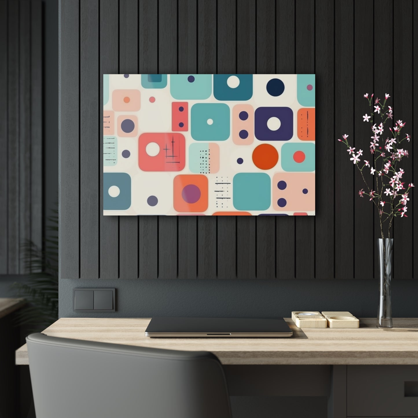 Retro Chic: Atomic Age-Inspired Acrylic Prints with Midcentury Modern Design and 1960s Fashion